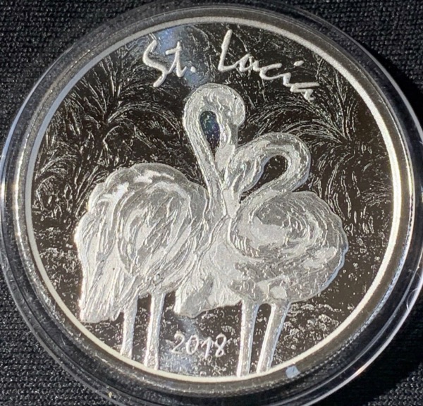 1 oz argent 2018 Sainte Lucie 2$