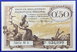 France, Billet 50 centimes, Chambre de commerce Nord Pas de Calais