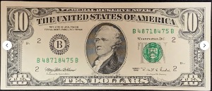 Etats-Unis Billet 10 dollars 1995 Atelier B New-York 75