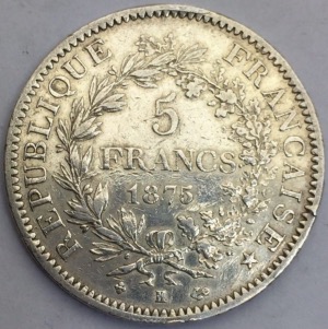 5 Francs Hercule 1875 