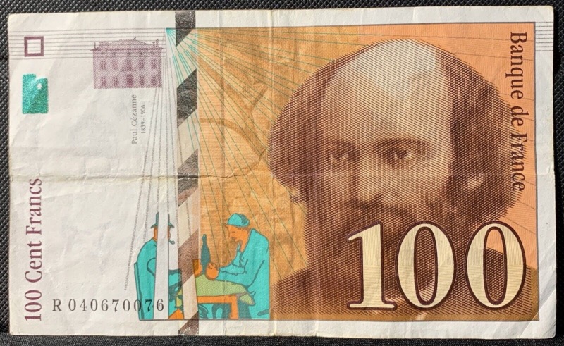 billet 100 francs Cezanne 1998