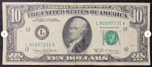 Etats-Unis Billet 10 dollars 1969 Atelier L San Francisco