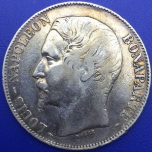 Monnaie argent, Pièce 5 francs Louis Napoléon Bonaparte, 1852 A, Paris