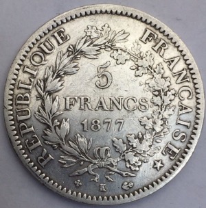 5 Francs Hercule 1877 K