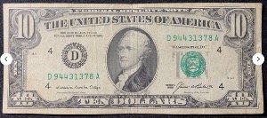 Etats-Unis Billet 10 dollars 1985 Atelier D Cleveland