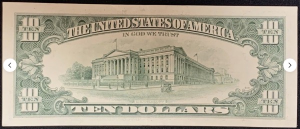 Etats-Unis Billet 10 dollars 1990 Atelier G Chicago
