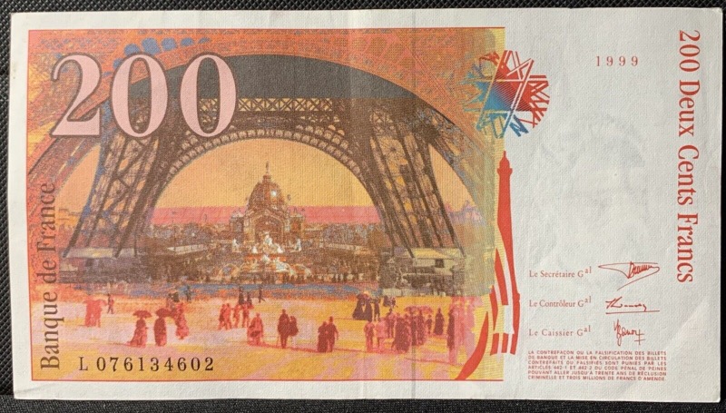 200 Francs Gustave Eiffel 1999