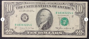 Etats-Unis Billet 10 dollars 1985 Atelier B New-York