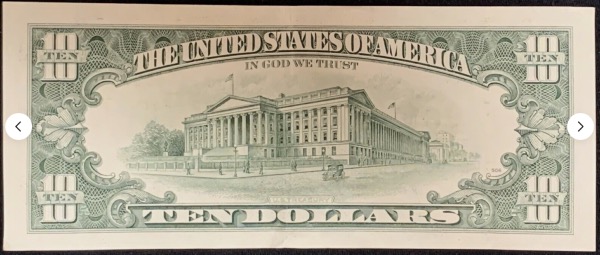 Etats-Unis Billet 10 dollars 1990 Atelier G Chicago