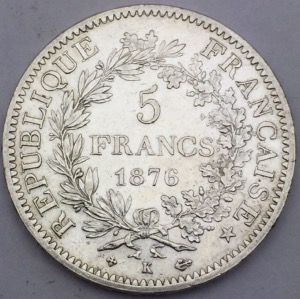 5 francs Hercule 1876 K