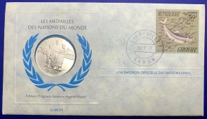 Médaille Argent massif des nations du Monde - GABON