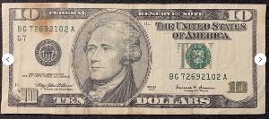 Etats-Unis Billet 10 dollars 1999 Atelier G Chicago