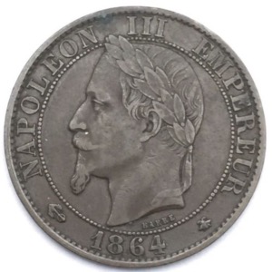 Napoleon III 5 centimes 1864 A