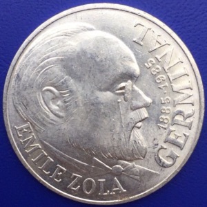 Monnaie Argent, 100 francs Émile Zola 1985