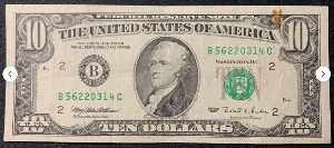 Etats-Unis Billet 10 dollars 1995 Atelier B New-York