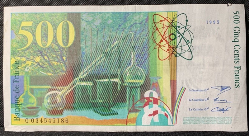 500 Francs Pierre et Marie Curie 1995