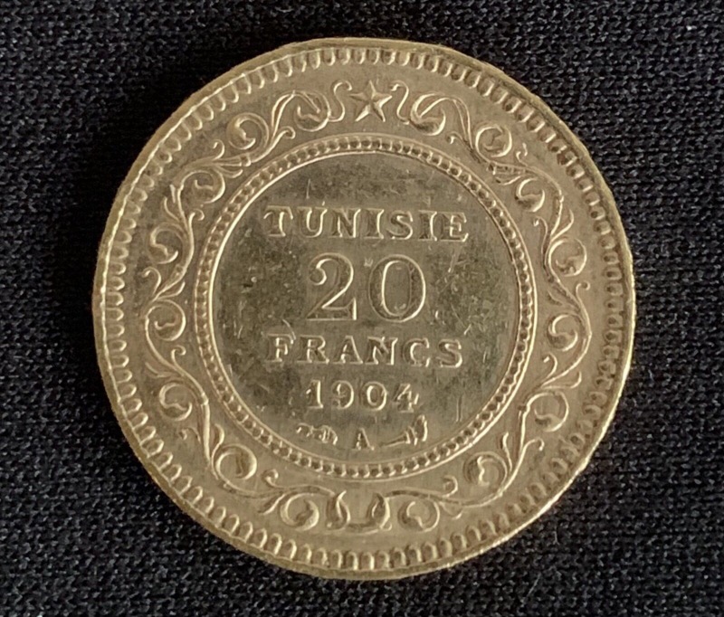 20 Francs Or 1904 Tunisie