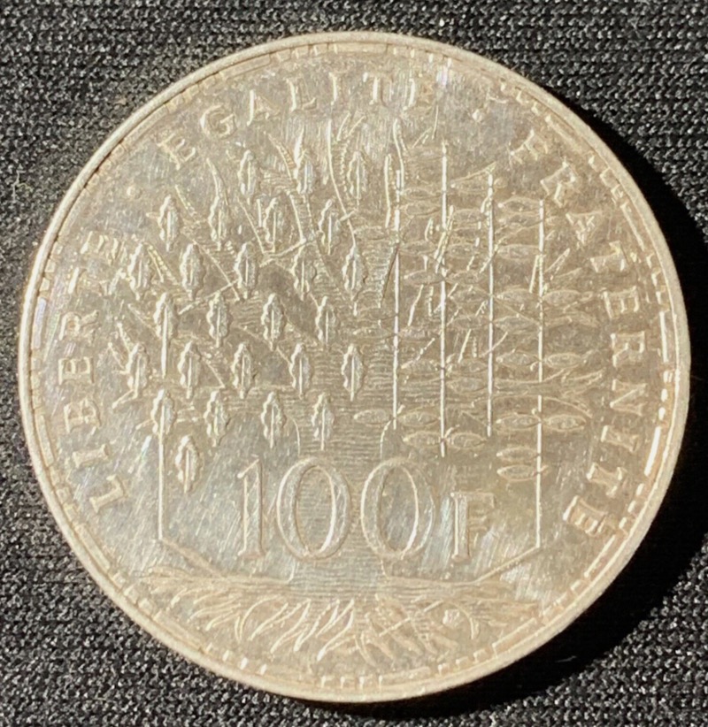 Pièce 100 francs argent Panthéon 1988