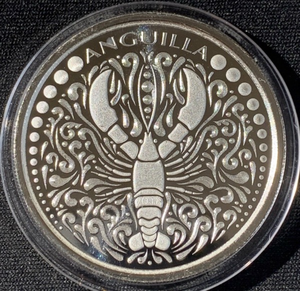 1 oz argent 2018 Anguilla 2$ Homard 