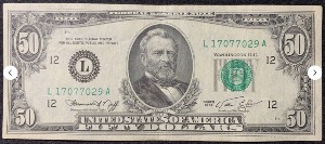 Etats-Unis Billet 50 dollars 1974 Atelier L San Francisco