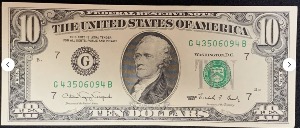Etats-Unis Billet 10 dollars 1990 Atelier G Chicago