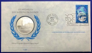 Médaille Argent massif des nations du Monde - CUBA