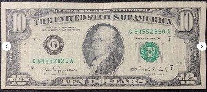 Etats-Unis Billet 10 dollars 1990 Atelier G Chicago