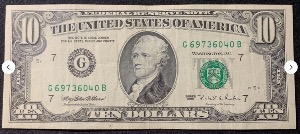 Etats-Unis Billet 10 dollars 1995 Atelier G Chicago