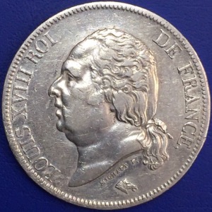 5 francs Louis XVIII 1824 W Lille