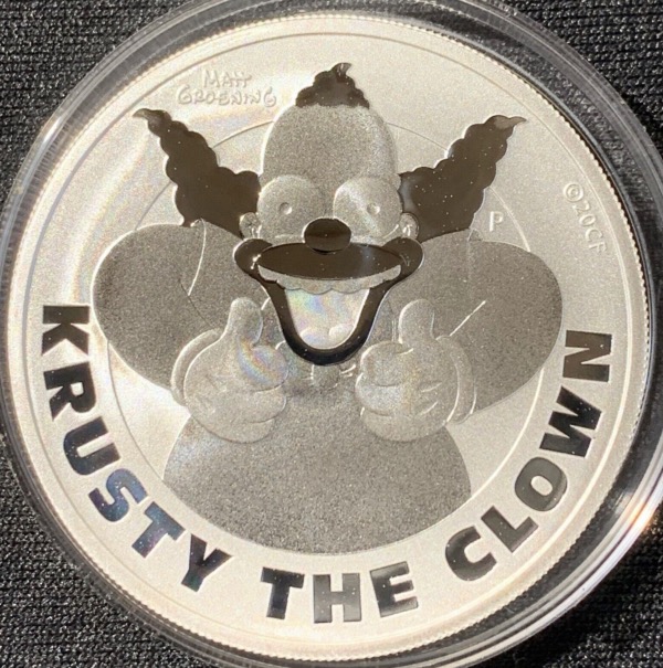 1 Oz Argent Tuvalu 2020 Krusty the Clown