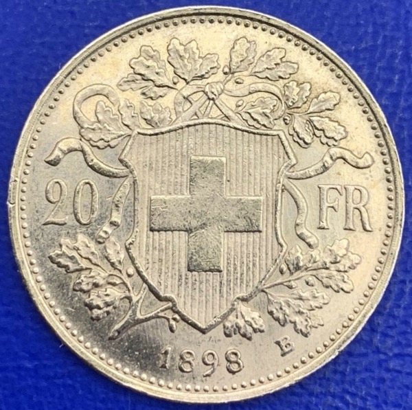 20 Francs or Vreneli 1898 Pièce or Suisse