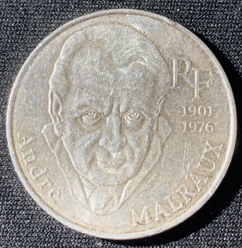 100 francs argent André Malraux 1997