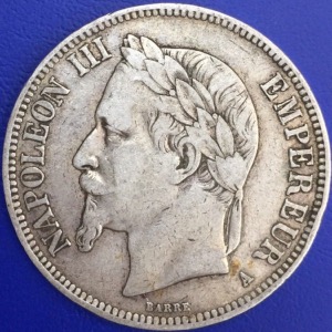 5 francs Napoléon III 1868 A