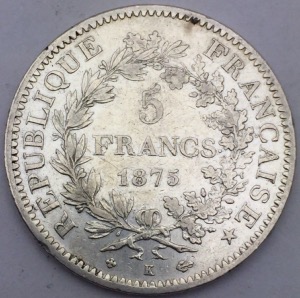 5 francs Hercule 1875 K