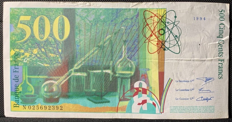 500 Francs Pierre et Marie Curie 1994