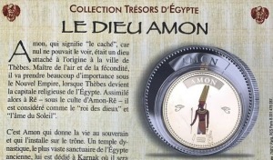 Médaille Le dieu Amon, Collection Trésors D’Egypte