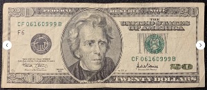 Etats-Unis Billet 20 dollars 2001 Atelier F Atlanta