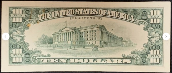 Etats-Unis Billet 10 dollars 1995 Atelier B New-York 