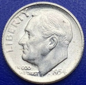 One Dime Roosevelt 1964 S Philadephie argent, États-Unis