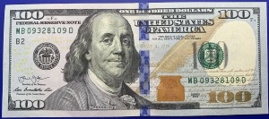 Etats-Unis, USA, New-York, Billet 100 dollars 2013
