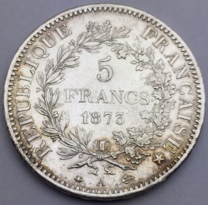 5 francs Hercule 1873 A