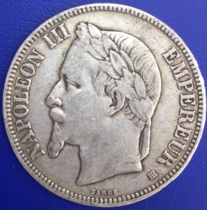 5 francs Napoléon III 1868 BB