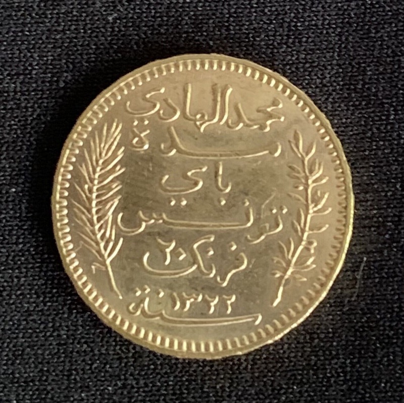 20 Francs Or 1904 Tunisie