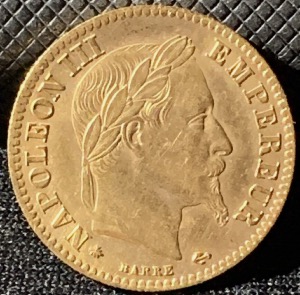 10 Francs or Napoléon III Tête Laurée 1863 AA