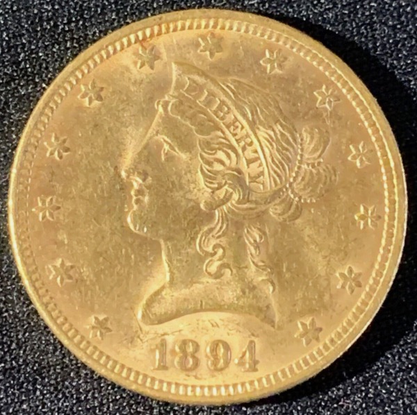 10 Dollars or Liberté États Unis 1894