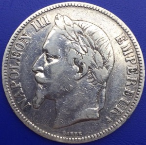 Monnaie argent,  5 francs Napoléon III, 1867 A, Paris