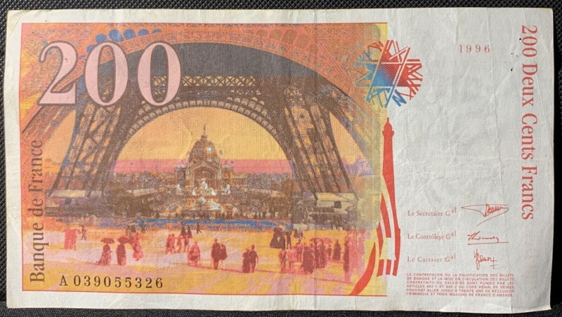 200 Francs Gustave Eiffel 1996